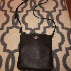 Brown Coach Signature Crossbody